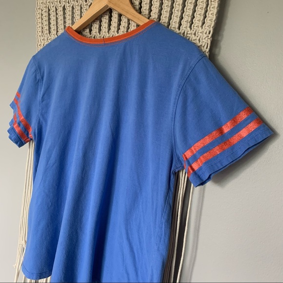 True Religion Graphic Logo Striped Sleeve T-Shirt - Picture 4 of 12